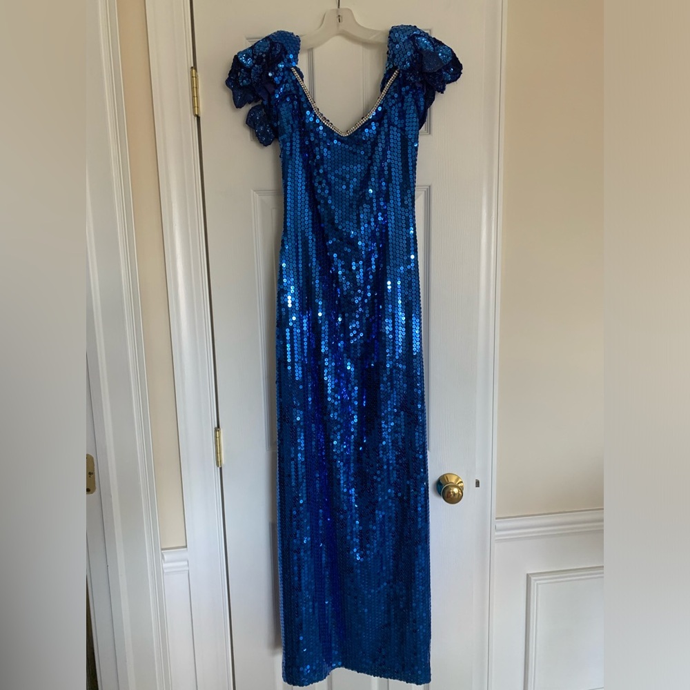 Royal Blue Sequin Gown